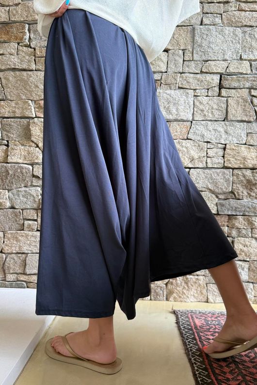 Oscar Asymmetric Hareem Skirt Pant Ink Navy